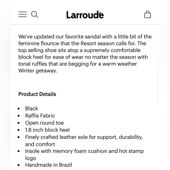 Larroudé Brigitte Ruffle Mule In Black Raffia - Picture 2 of 3